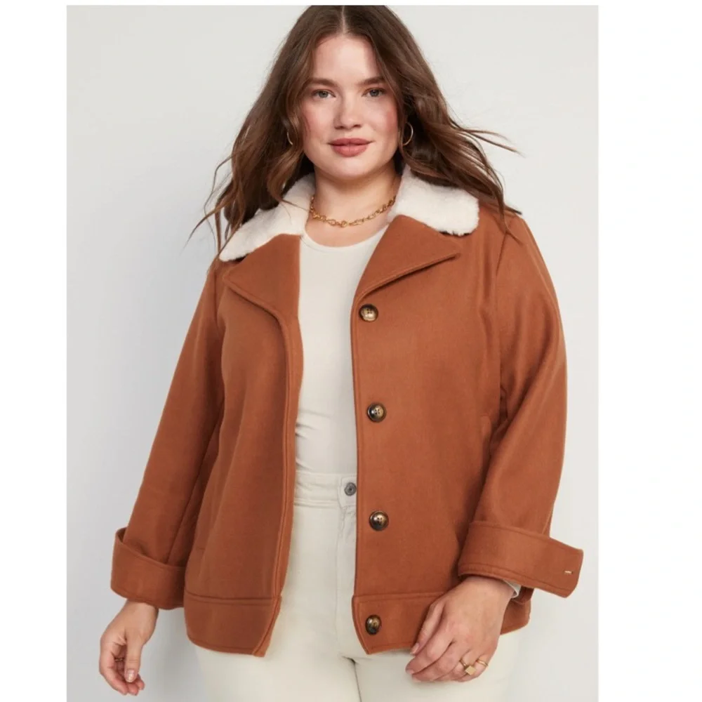 Old Navy | Jackets & Coats | Nwot Old Navy Softbrushed Sherpatrim